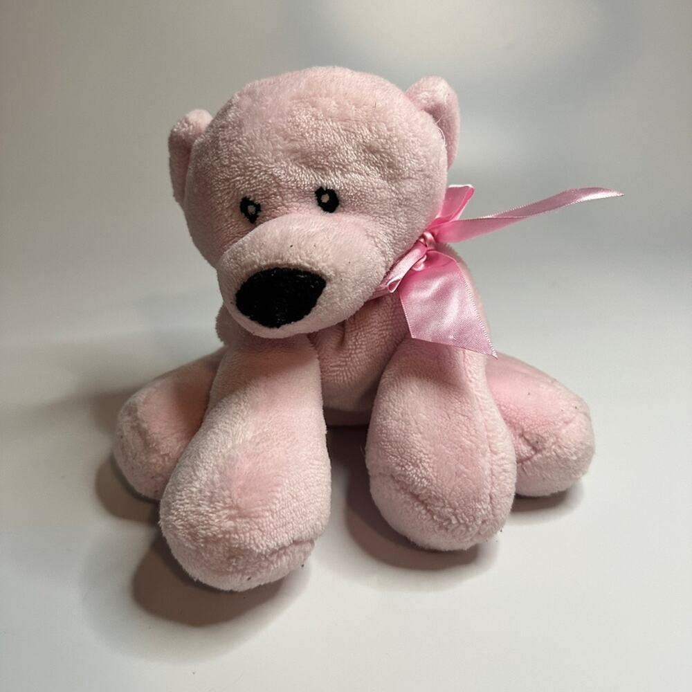 Fiesta Pink Plush Bear Comfies Collection Soft Lovey Soother Stuffed Toy